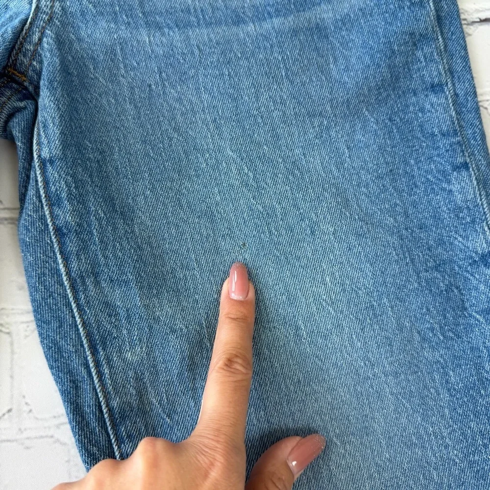 ✅ Madewell Light Blue Mid-Rise Perfect Vintage Jean frayed hem Size 27